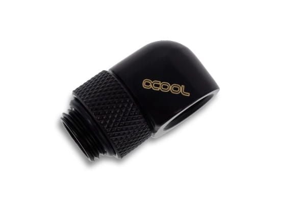 Alphacool 17615, Letkun välikappale, 1/4", Uros/naaras, Messinki, Musta