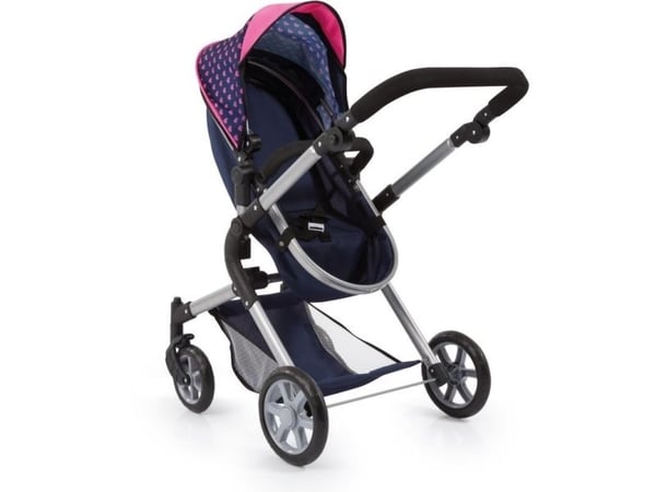 BAYER City Neo dyp barnevogn navy blue+pink 18154
