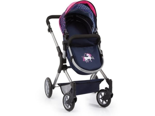BAYER City Neo dyp barnevogn navy blue+pink 18154