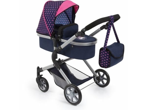 BAYER City Neo djup sittvagn navy blue+pink 18154