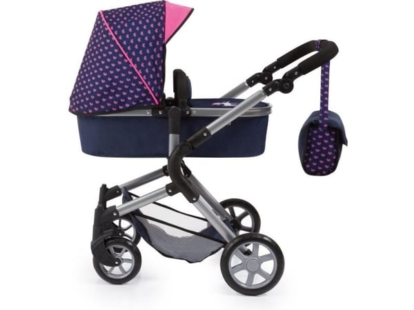 BAYER City Neo djup sittvagn navy blue+pink 18154