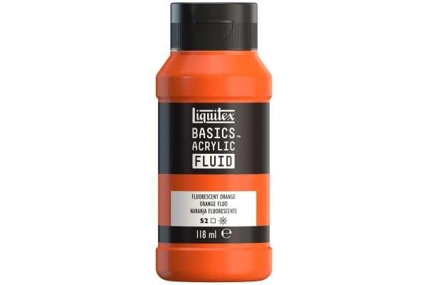 Basics fluid 118 ml fluorescerande orange rad 982
