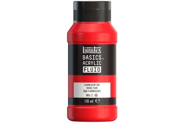 Basics fluid 118 ml fluorescerende rød 983