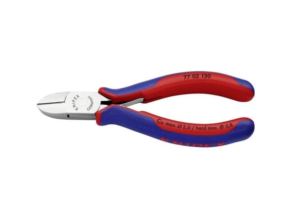 Knipex KP-7702130, Hånd kabelkutter, Blå, Rød, Plast, Stål, Blå, Rød, Rustfritt stål, 60 HRC, 1,8 cm