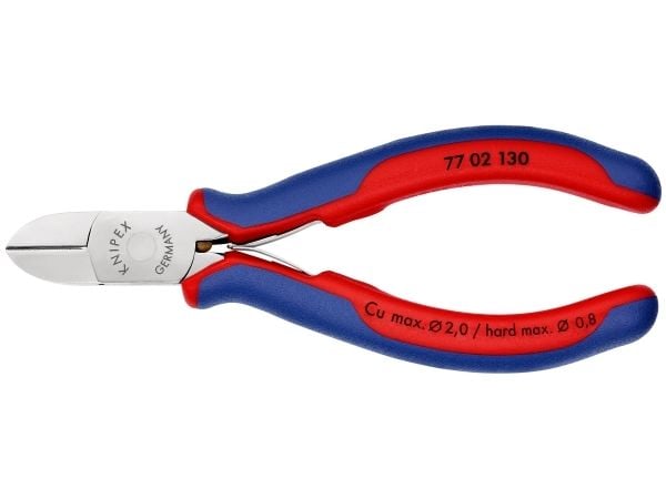 Knipex KP-7702130, Hånd kabelkutter, Blå, Rød, Plast, Stål, Blå, Rød, Rustfritt stål, 60 HRC, 1,8 cm
