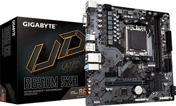 Gigabyte B650M S2H - 1.0 - hovedkort - micro ATX - Socket AM5 - AMD B650 Chipset - USB 3.2 Gen 1 - Gigabit LAN - innbygd grafikk (CPU kreves) - HD-...