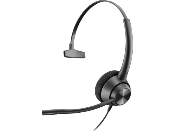 HP Poly EncorePro 310 - EncorePro 300 series - hodesett - on-ear - kablet - Quick Disconnect - svart - Certified for Skype for Business