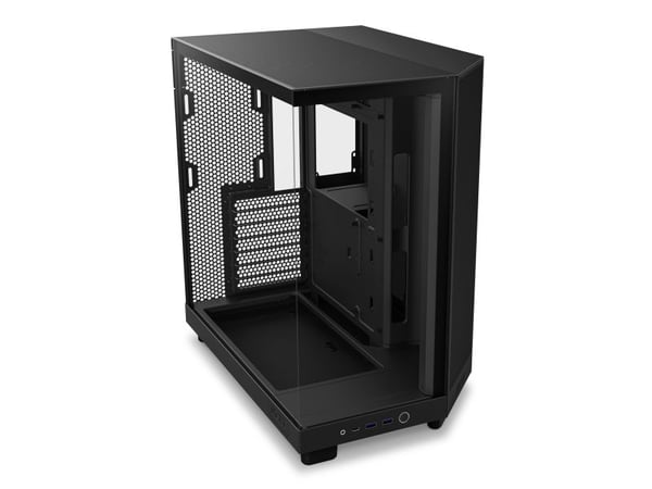 NZXT H series H6 Flow RGB - Mid tower - ATX - sidepanel med vindu (herdet glass) - ingen strømforsyning - matt svart - USB/lyd