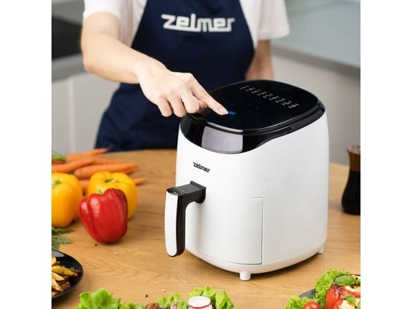 Zelmer ZAF3551W, Frityr med lite fett, 3,5 l, 80 °C, 200 °C, 60 min, Single/enkelt