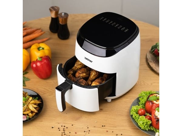 Zelmer ZAF3551W, Frityr med lite fett, 3,5 l, 80 °C, 200 °C, 60 min, Single/enkelt