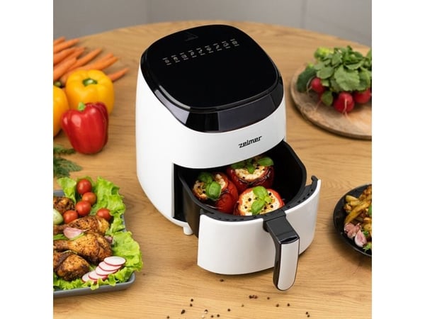 Zelmer ZAF3551W, Frityr med lite fett, 3,5 l, 80 °C, 200 °C, 60 min, Single/enkelt