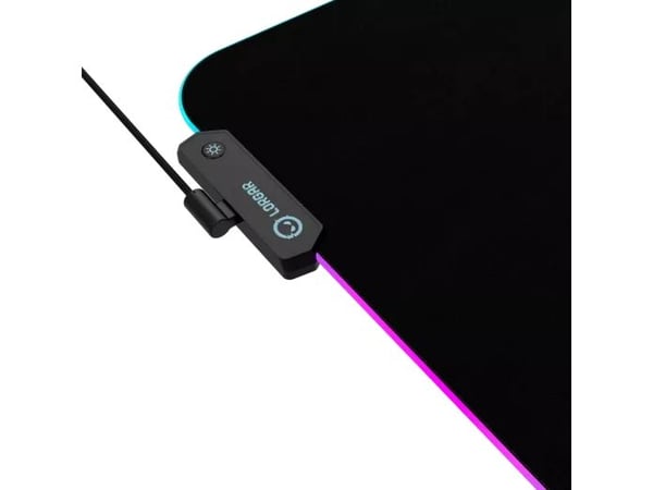 Lorgar Steller 919, Sort, Monokromatisk, Spandex, USB-strøm, Antiskliunderlag, Musematte til gaming