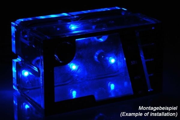 Alphacool Repack Dual Bayres 5.25" - Rev.2, Reservoar, Acetal, Messing, Perspex, Sort, Kobber, Gjennomsiktig, 1/4", 148 mm, 91 mm