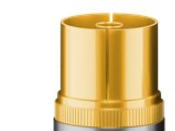 goobay - Antennekabel - RF-kontakt hunn til RF-kontakt hann - 2 m - firedobbelt-skjermet koaksial - 135 dB - svart