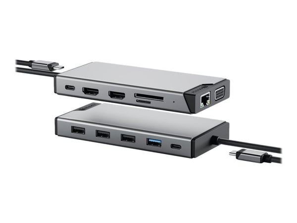 ALOGIC DV3, Ledningsført, USB 3.2 Gen 1 (3.1 Gen 1) Type-C, 100 W, 100,1000 Mbit/s, Sølv, MicroSD (TransFlash), SD