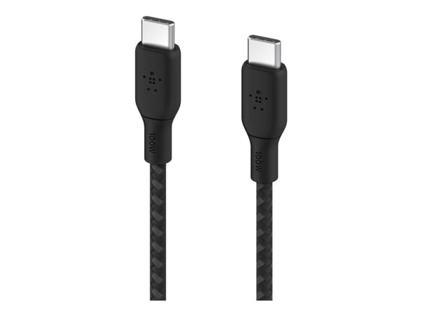 Belkin BoostCharge - USB-kabel - USB-C (hann) til USB-C (hann) - 3 m - svart