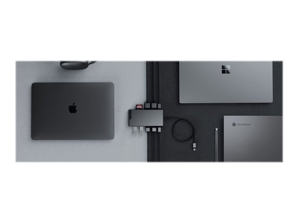 ALOGIC DV3, Ledningsført, USB 3.2 Gen 1 (3.1 Gen 1) Type-C, 100 W, 100,1000 Mbit/s, Sølv, MicroSD (TransFlash), SD