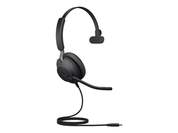 Jabra Evolve2 40 MS Mono - Hodesett - on-ear - konvertibel - kablet - USB-C - lydisolerende - Certified for Microsoft Teams