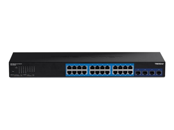 TRENDnet TEG 30284 - Switch - smart - 24 x 10/100/1000 + 4 x 10 Gigabit SFP+ - rackmonterbar - TAA-samsvar