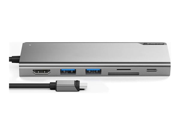 ALOGIC ULDUNIV2-SGR, Ledningsført, USB 3.2 Gen 1 (3.1 Gen 1) Type-C, 100 W, Grå, MicroSD (TransFlash), SD, 5120 x 2880 pikseliä, 5120 x 2880 kuvapi...
