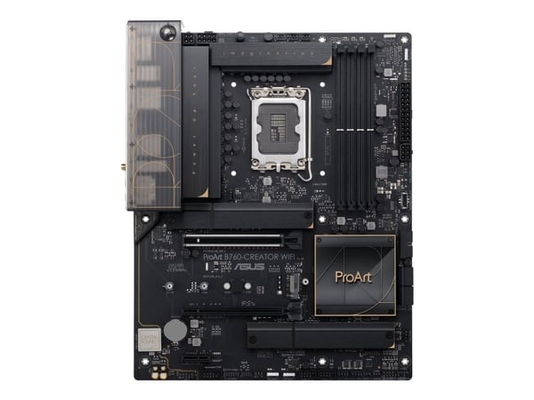 ASUS PROART B760-CREATOR WIFI - Emolevy - ATX - LGA1700-asennuspaikka - B760-piirisarja - USB-C 3.2 Gen2, USB 3.2 Gen 1, USB-C 3.2 Gen 2x2 - Gigabi...