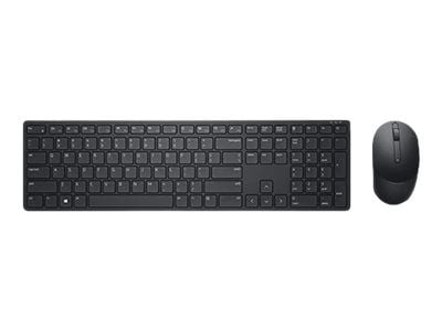 Dell Pro Keyboard and Mouse KM5221W - Tastatur- og mussett - trådløs - 2.4 GHz - QWERTY - ukrainsk - svart