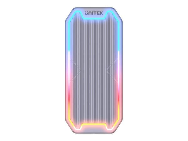 Unitek M.2 SSD NVMe/SATA 10Gbps RGB diskkabinett