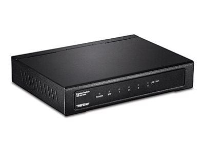 TRENDnet TEG S51SFP - Switch - ikke-styrt - 4 x 10/100/1000 + 1 x Gigabit SFP - veggmonterbar - TAA-samsvar