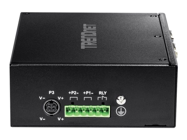 TRENDnet TI-M42 - Gateway - industriell - 4 porter - 100Mb LAN, Modbus, RS-442, RS-485, RS-232 - DC-strøm - vegg- / DIN-skinnemonterbar - TAA-samsvar