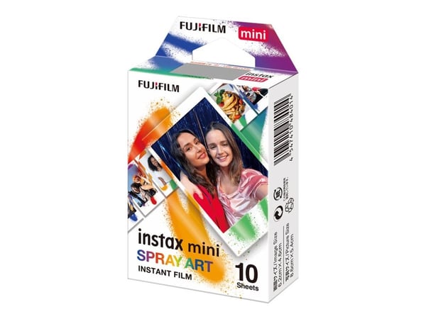 Fujifilm Instax Mini Spray Art - värillinen pikakuvafilmi - ISO 800 - 10 laukausta
