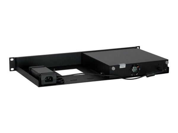 Rackmount.IT CP-RACK RM-CP-T4 - Monteringssett for nettverksenhet - rackmonterbar - kullsort, RAL 9005 - 1U - 19"