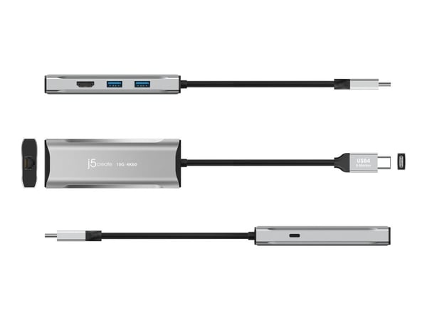 j5create JCD392-N - Telakointiasema - USB-C / USB4 / Thunderbolt 3 / Thunderbolt 4 - HDMI - 1GbE