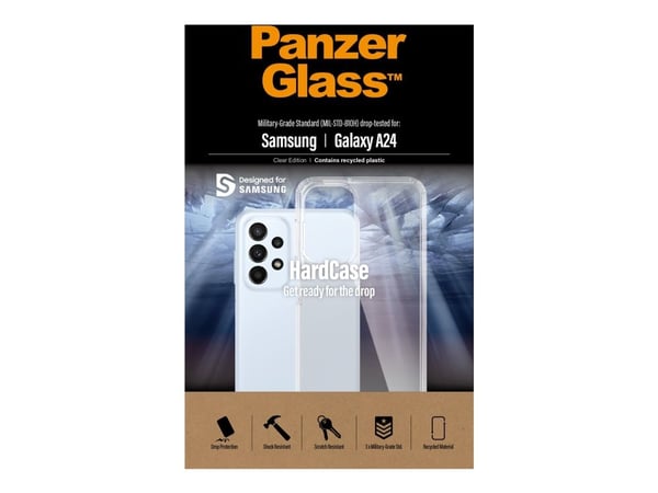 PanzerGlass HardCase - Clear Edition - baksidedeksel for mobiltelefon - polykarbonat, selvhelbredende TPU - gjennomsiktig - for Samsung Galaxy A24