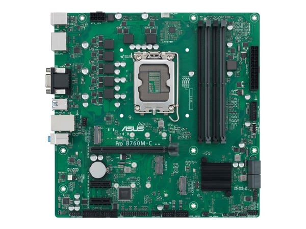 ASUS PRO B760M-C-C-CSM, Intel, LGA 1700, Intel® Celeron®, Intel® Core™ i3, Intel® Core™ i5, Intel® Core™ i7, Intel® Core™ i9,..., LGA 1700, DDR5-SD...