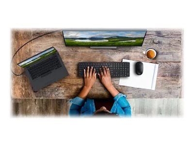 Dell Pro Keyboard and Mouse KM5221W - Tastatur- og mussett - trådløs - 2.4 GHz - QWERTY - ukrainsk - svart