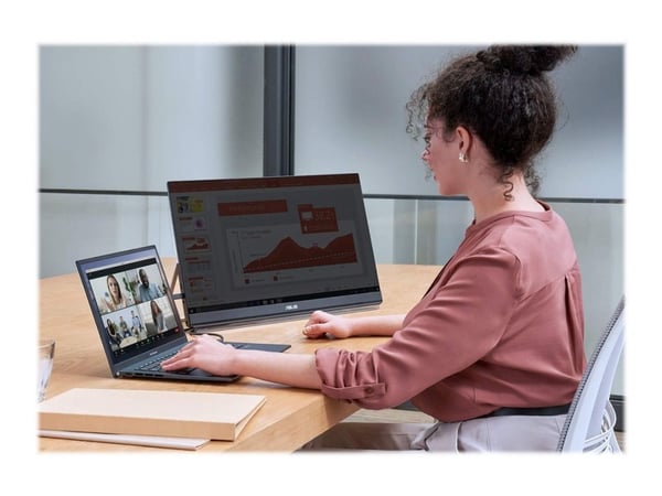 ASUS ZenScreen MB249C - LED-skärm - 24" (23.8" visbar) - bärbar - 1920 x 1080 Full HD (1080p) @ 75 Hz - IPS - 250 cd/m² - 1000:1 - 5 ms - HDMI, 2xU...