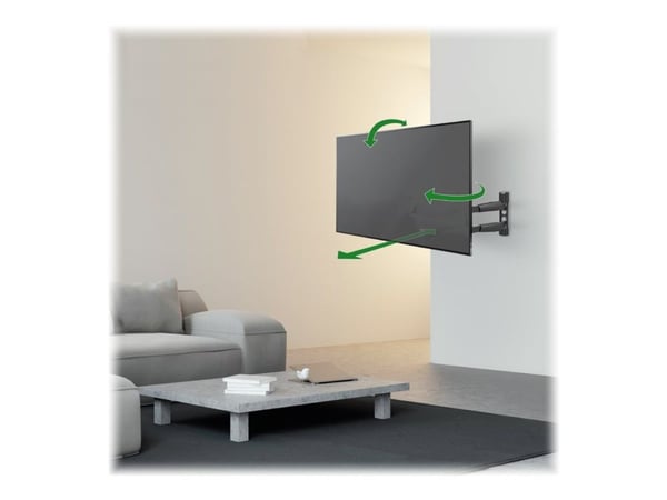 Barkan BM343LP - Monteringssats (väggfäste) - fullständig rörelse - för LCD-display/krökt LCD-display - svart - skärmstorlek: 13"-65"