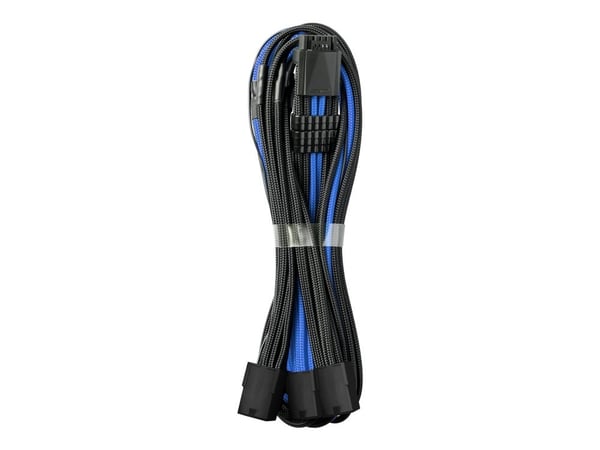 CableMod PRO ModMesh - Strømkabel - 12VHPWR (hann) til 8-pins PCIe-strøm (hunn) - 45 cm - StealthSense cable extension - svart, blå