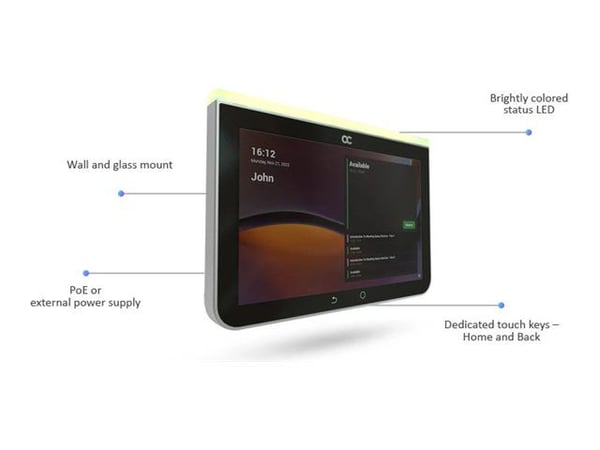 AudioCodes Room Experience (RX) Suite RX-PANEL - Planlegger for møterom - Certified for Microsoft Teams Rooms - power adapter included AudioCodes Room Experience (RX) Suite RX-PANEL - Planlegger for møterom - Certified for Microsoft Teams Rooms - power adapter included