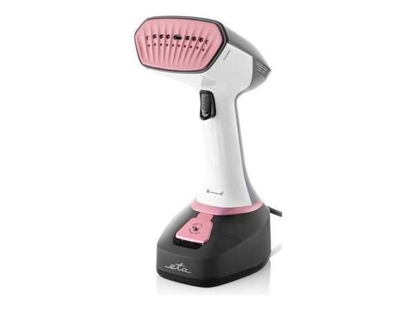 ETA Stephany 2270 90000 - Håndholdt tøydampstrykejern med automatisk slukking - såleplate: keramisk - 1400 W - hvit/grå