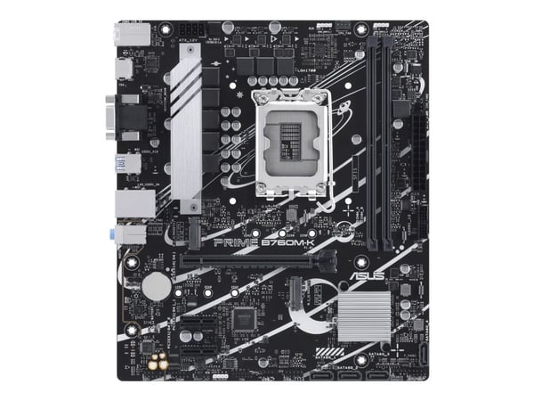 ASUS PRIME B760M-K - Moderkort - micro ATX - LGA1700-uttag - B760 Chipuppsättning - USB 3.2 Gen 1 - 2.5 Gigabit LAN - inbyggda grafiken (CPU krävs)...