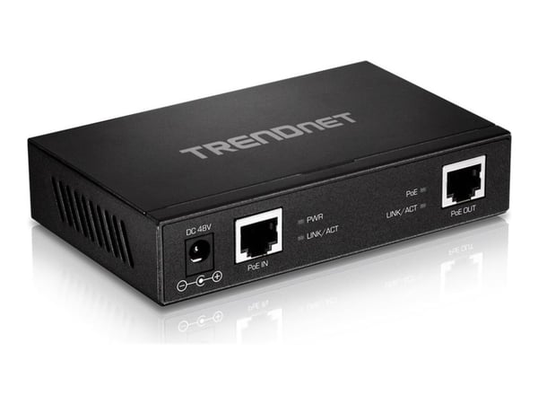 TRENDnet TPE-E110 - Forsterker - 1GbE - 10Base-T, 100Base-TX, 1000Base-T - RJ-45 / RJ-45 - opp til 100 m