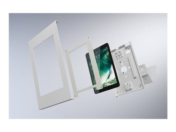 Neomounts - Monteringssett (hus, montering, 6 paneler) - for nettbrett - låsbar - hvit - skjermstørrelse: 9.7", 10.1", 10.2", 10.4", 11" - skranket...