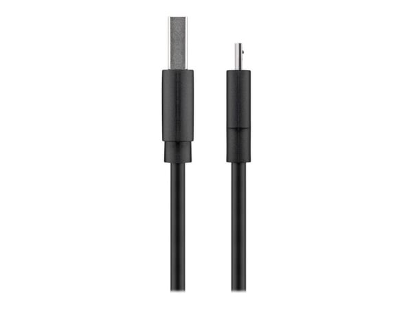 goobay - USB-kabel - Micro-USB type B (hann) til USB (hann) - USB 2.0 - 5 V - 1.5 A - 2 m - svart
