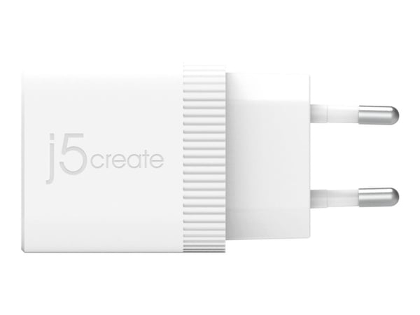 j5create JUP1420 - Strømadapter - 20 watt - 3 A - Fast Charge, PD 3.0 (24 pin USB-C) - hvit - Nord-Amerika - for Apple iPhone 12
