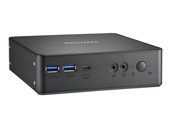 Shuttle XPC nano NC40U5 - Barebone - mini-PC 1 x Core i5 1235U / inntil 4.4 GHz - RAM 0 GB - Intel Iris Xe Graphics - Gigabit Ethernet - svart