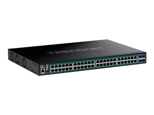 TRENDnet TPE-3524SF - Switch - 52-port, web - L2+ - smart - 48 x 10/100/1000 (PoE+) + 4 x 10 Gigabit SFP+ - stasjonær, rackmonterbar - PoE+ (740 W)...