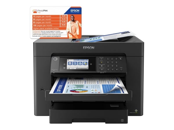 Epson WorkForce WF-7840DTWF - Multifunksjonsskriver - farge - ink-jet - A3 (297 x 420 mm) (original) - A3 (medie) - opp til 25 spm (trykking) - 550...