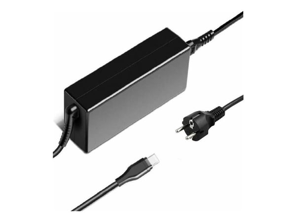 CoreParts - Strømadapter - 5-20V, CE, FCC, ROHS, including EU power cord (C5/C6 Schuko), Dim: 106 x 46 x 29 mm - 65 watt - 3.5 A - PD 3.0 (USB-C) -...