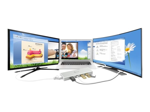 j5create JUD380 - Dockningsstation - USB 3.0 - VGA, HDMI - 1GbE